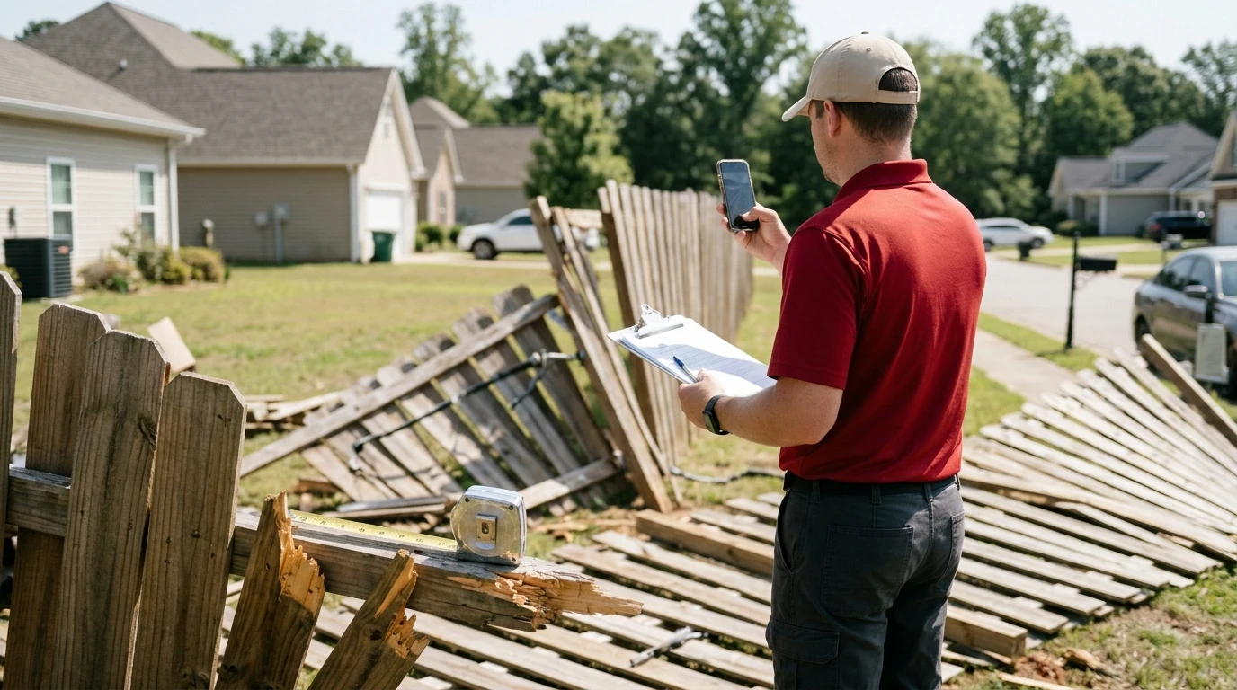 Does homeowners insurance cover fence damage from a storm: who to call for fence repair after a storm in Harvest AL