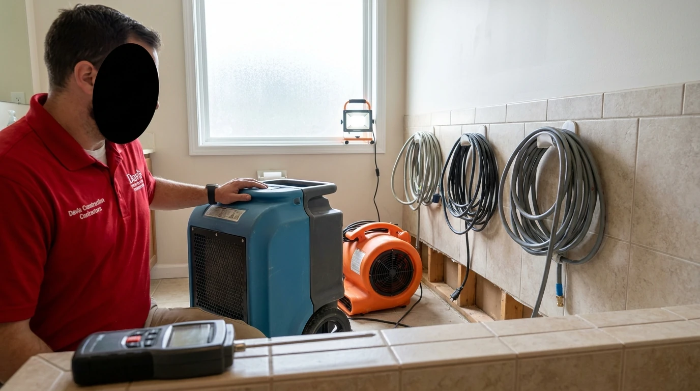 What does the mitigation and dry-out process actually involve: who to call for bathroom water damage in madison al